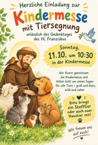 Kindermesse mit Tiersegnung