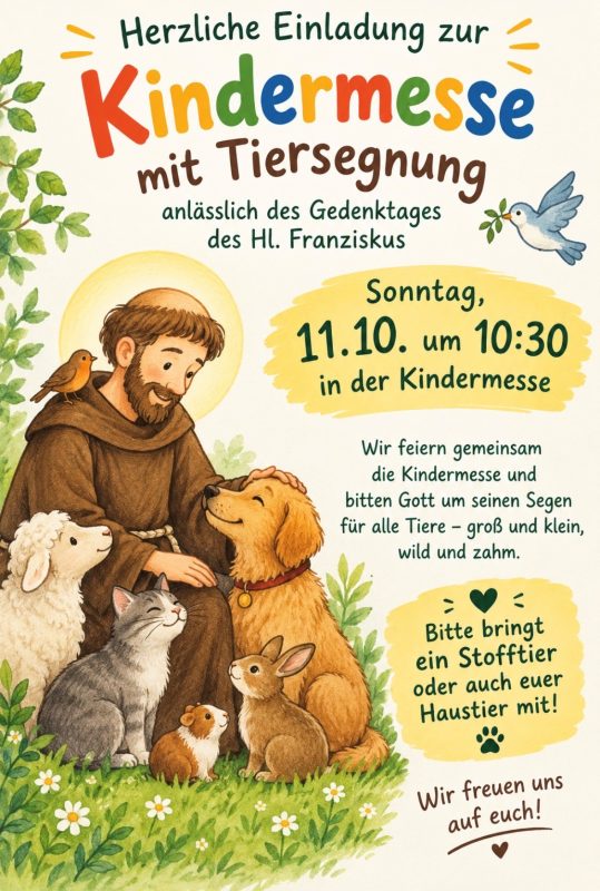Kindermesse mit Tiersegnung